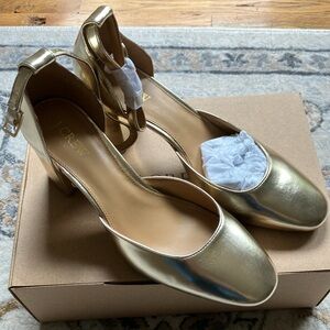 J.Crew gold heels size 9
